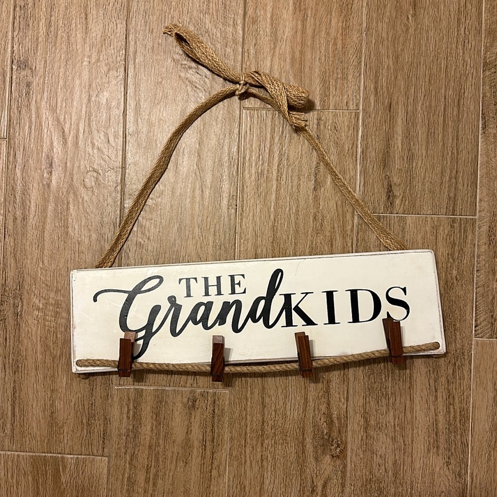 Mud Pie “The Grandkids” Photo Picture Holder Hanger